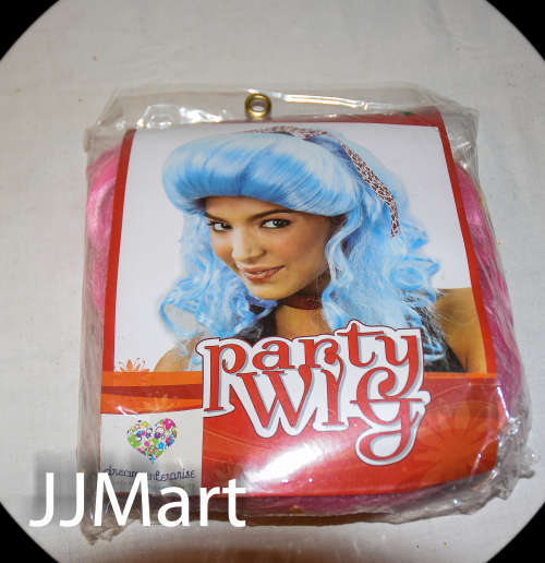Deluxe Party Wig - Pink with ribbon