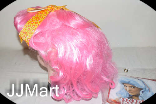 Deluxe Party Wig - Pink with ribbon