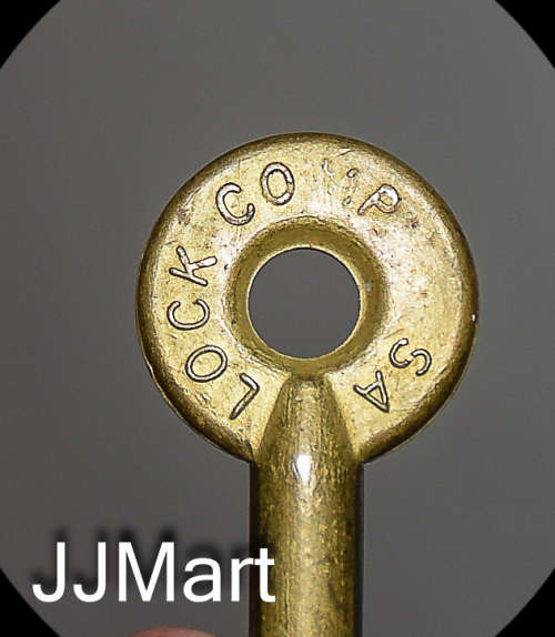 2 x Brass Railroad Key - SA Lock Comp - Vintage All Cast Brass Raised - South African Railways