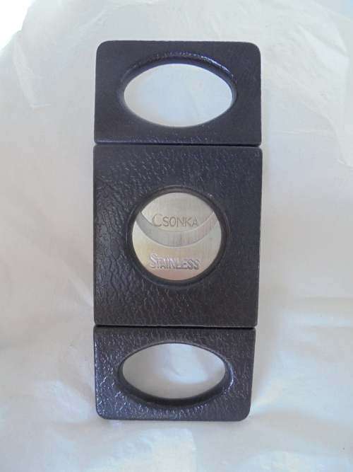 CSONKA CIGAR CUTTER in stainless steel tobacciana