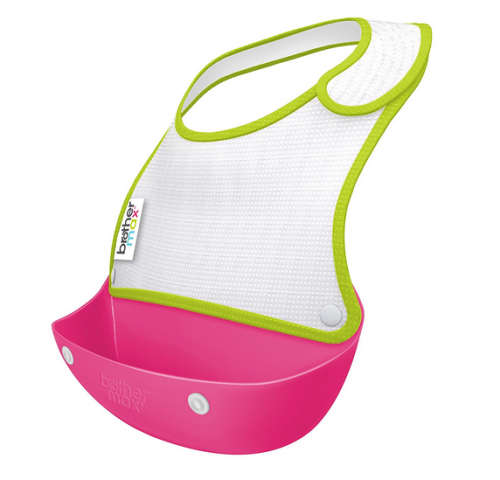 Brother Max 2x Catch and Fold Baby Bibs 1x Crumb Catcher Feeding Weaning Infants
