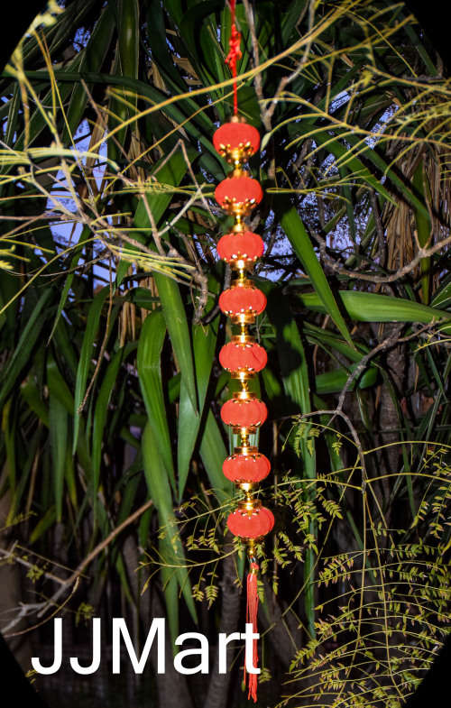 6 x Chinese Red Lantern Decorations
