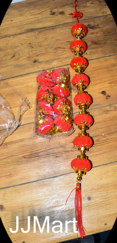 6 x Chinese Red Lantern Decorations