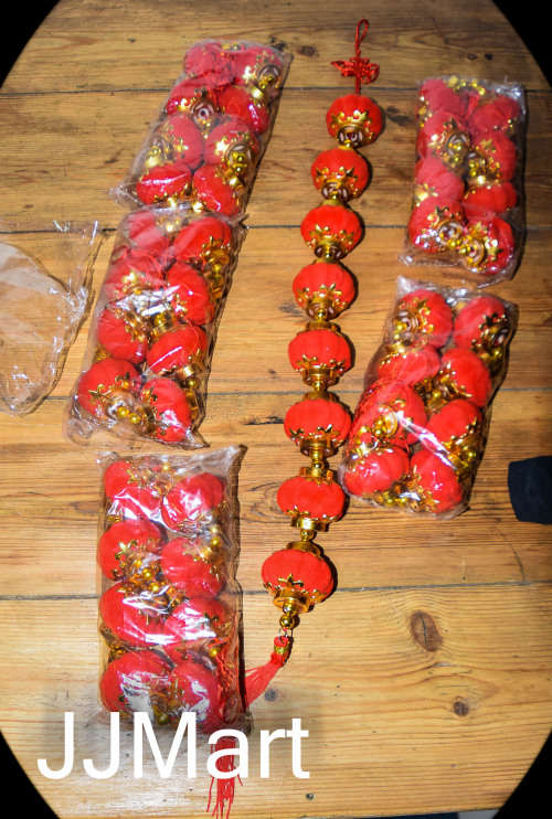 6 x Chinese Red Lantern Decorations