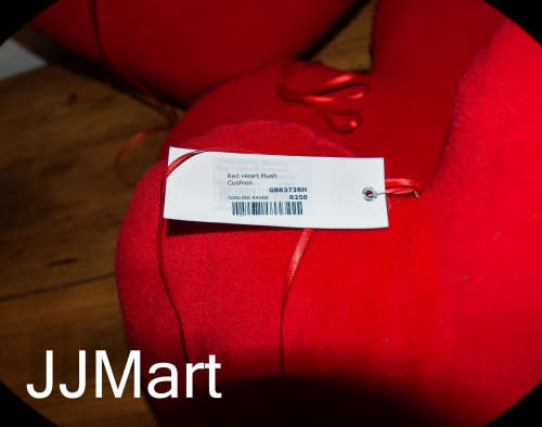Red Plush Heart Cushion - Big (3 Available)