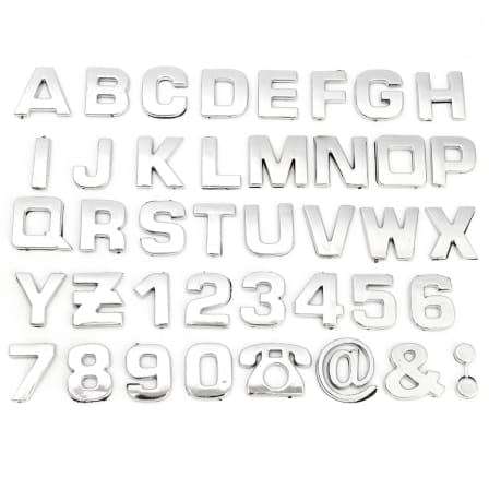 40pcs 3D DIY Metallic look stickers car Emblem letter Badge Decal (2 sets available)