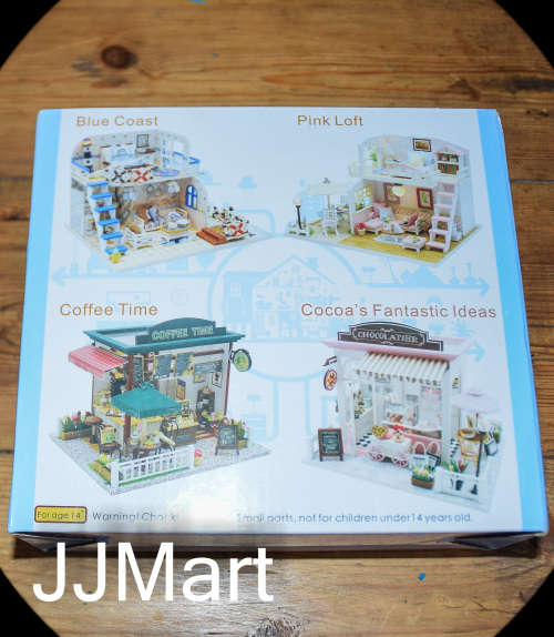 DIY Miniature Model Kit with LED Lights Coffee Time Cottage (Coffee Shop)