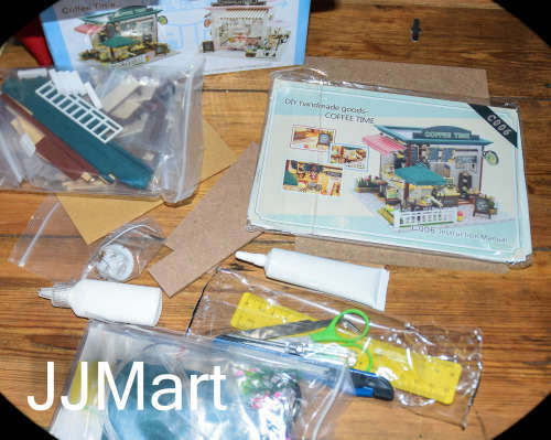 DIY Miniature Model Kit with LED Lights Coffee Time Cottage (Coffee Shop)
