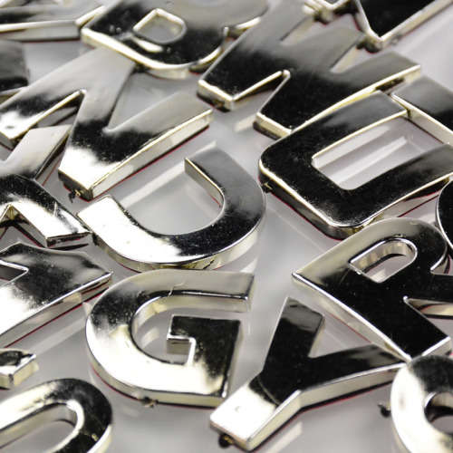 Job Lot  3D DIY Metallic look stickers  Emblem letter Badge Decal (250 + decals)