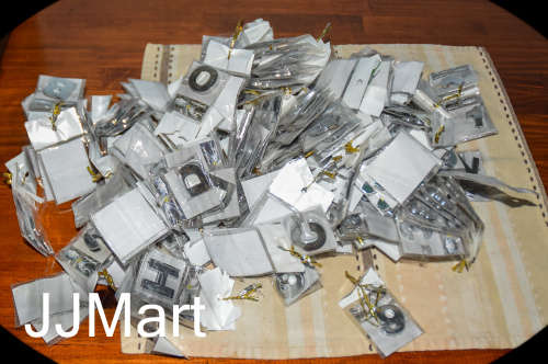 Job Lot  3D DIY Metallic look stickers  Emblem letter Badge Decal (250 + decals)