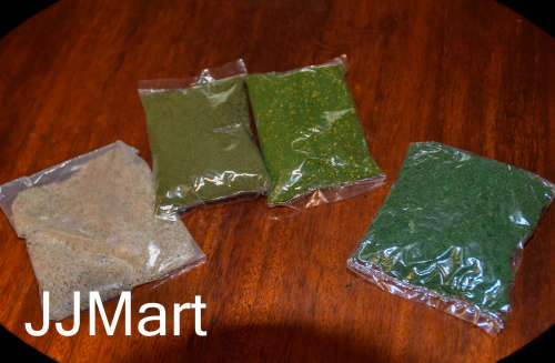 Railway Model Train Station Grass, sand packets - 5