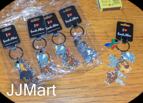 5 x Metal South Africa`s Big 5 Keyrings