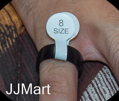 Costume Jewellery : Black Metal Ring Size 8