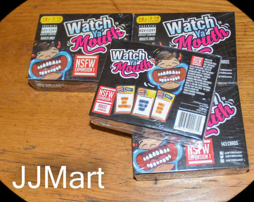 2 x Watch Ya` Mouth Adult NSFW Expansion 1 Card Game Pack, For All Mouth Guard Games