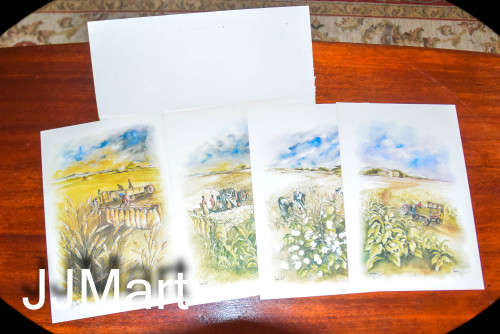 WOW. Harvest 4 Colour Prints - art by Chrystal Wyn
