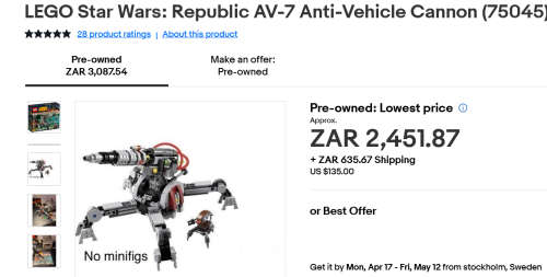 LEGO 75045 Star Wars: Republic AV-7 Anti-Vehicle Cannon