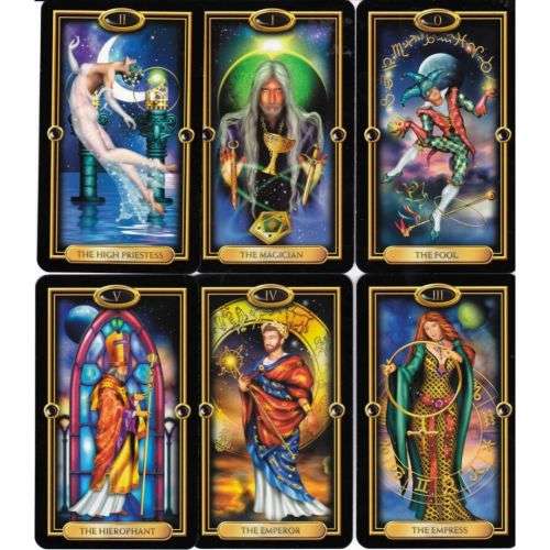 Easy Gilded Tarot (Tarot Card Deck, Portable Popular Future Telling Fate Forecasting Cards)