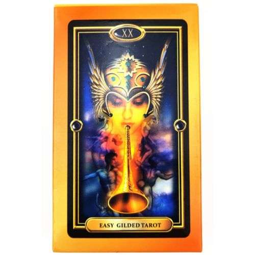 Easy Gilded Tarot (Tarot Card Deck, Portable Popular Future Telling Fate Forecasting Cards)