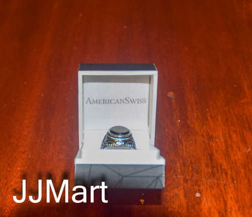 Costume Jewellery : Silver Ring with stone  - Size 5