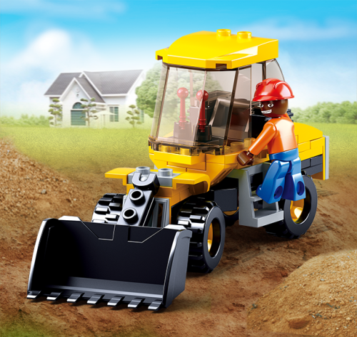 Sluban Small Wheel Loader (91 Pieces) Cover Box Damaged