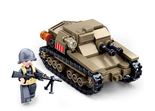 Sluban WWll Italian Army Caro Veloce 33 Tank - 183 Piece