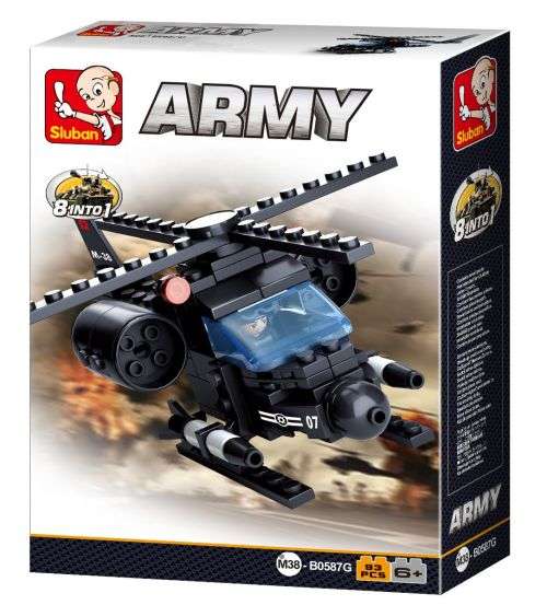 Sluban Army Helicopter - 93 Pieces