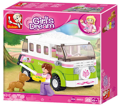 Sluban Girls Dream - Touring Wagon - 158 Piece (Box damaged)