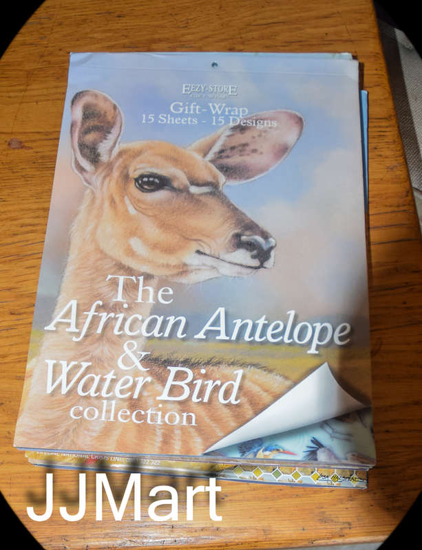Gift / Craft / School Book  Wrapping Pad - African Antelope & Waterbird