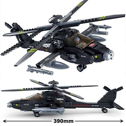 Sluban Army - AH-64 Apachi Helicopter (293 Pieces). (Box damaged)