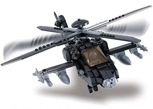 Sluban Army - AH-64 Apachi Helicopter (293 Pieces). (Box damaged)