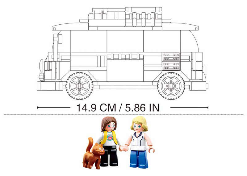Sluban 227 pcs Classic Hippy Bus (Box damaged)