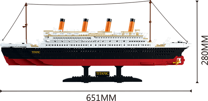 LARGE SCALE SLUBAN TITANIC MODEL KIT (65CM LONG) - 1012 PCS  (Unboxed)