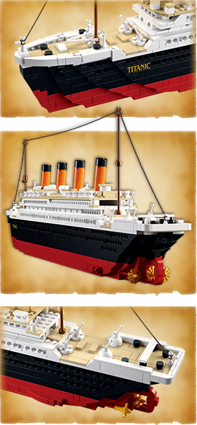 LARGE SCALE SLUBAN TITANIC MODEL KIT (65CM LONG) - 1012 PCS  (Unboxed)
