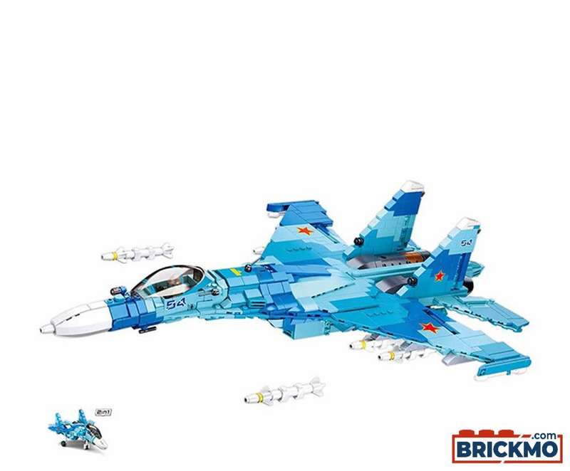 Sluban Sukhoi Su-27 Russian Fighter Jet 2 in 1 - 1040 Pieces