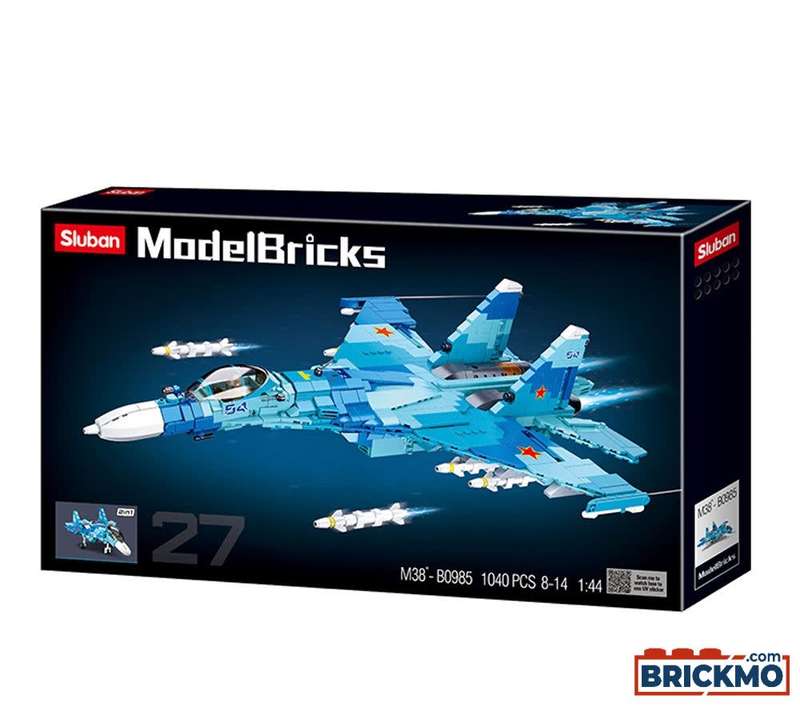 Sluban Sukhoi Su-27 Russian Fighter Jet 2 in 1 - 1040 Pieces