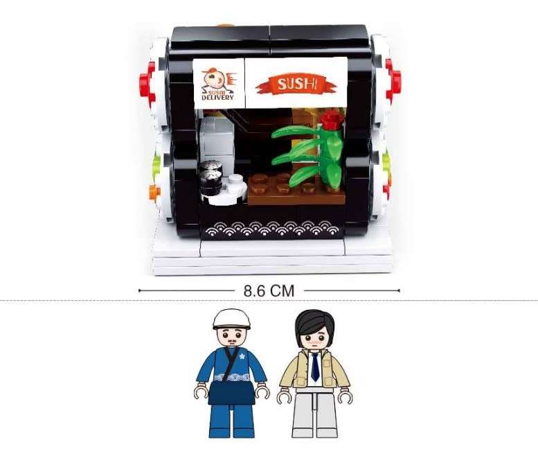 Sluban Foodcourt - Sushi House  320pcs (Box damaged)