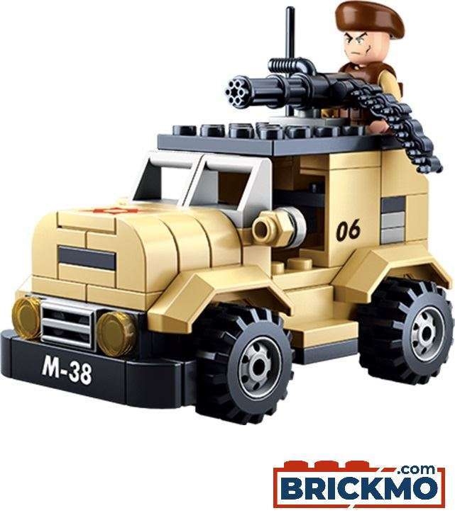 Sluban Building Bricks Army Patrol Jeep  (Box damaged)
