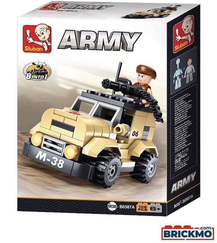 Sluban Building Bricks Army Patrol Jeep  (Box damaged)