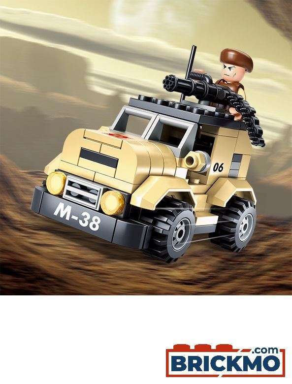 Sluban Building Bricks Army Patrol Jeep  (Box damaged)