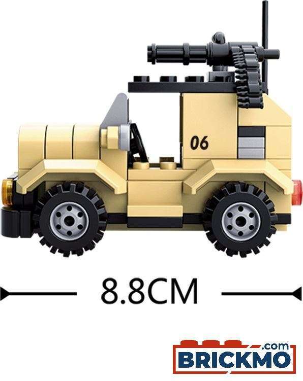 Sluban Building Bricks Army Patrol Jeep  (Box damaged)