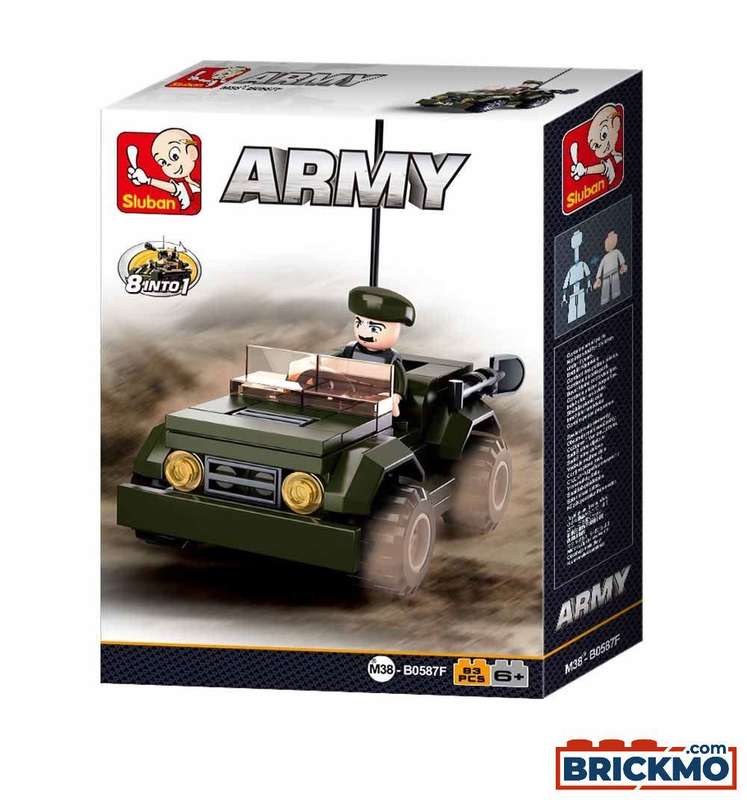 Sluban Building Bricks Army Jeep - 82 Piece