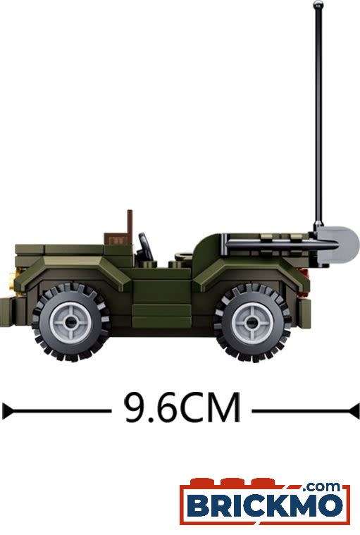 Sluban Building Bricks Army Jeep - 82 Piece