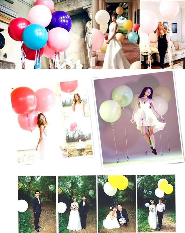 Sempertex 36 Inch Fashion Black Round Balloon - Extra Large & Thick Giant Latex Balloon