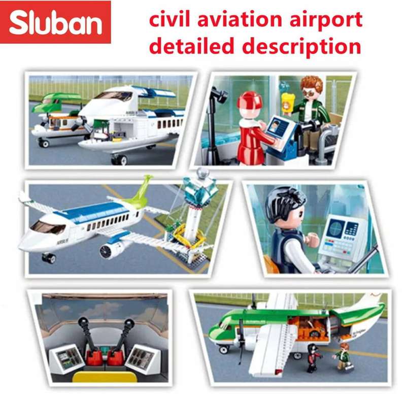 Sluban Building Set: Aviation Airport - 731 Pieces (Unboxed)