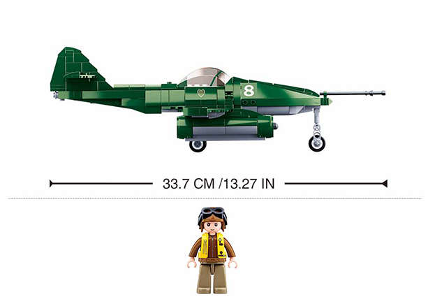 Sluban WW2 German Messerschmitt Me 262A-1A Fighter-Bomber - 338 Piece (Unboxed)