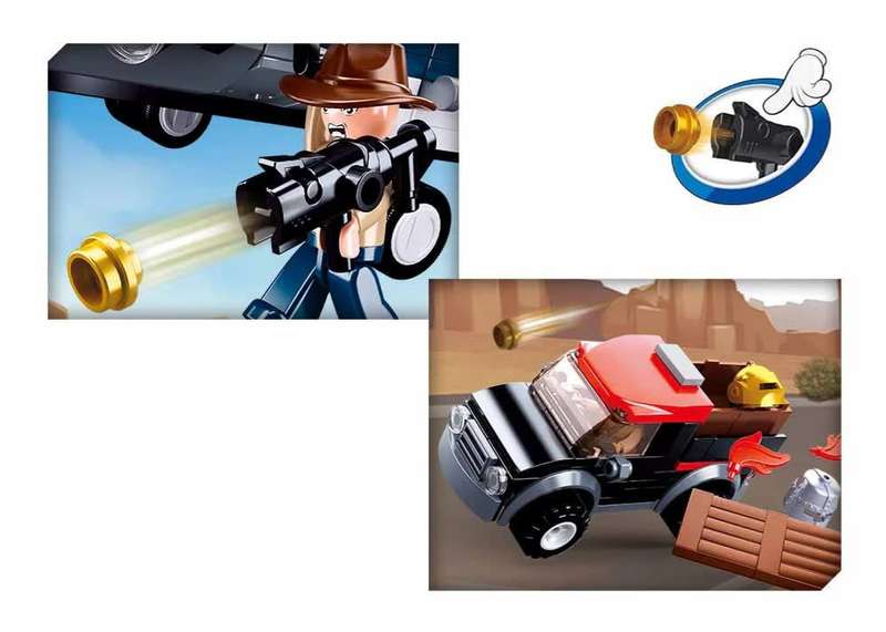 Sluban Building Set: Police Helicopter and Truck - 285 Pieces (Box damaged)