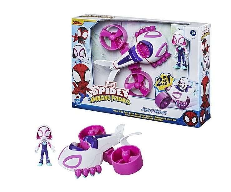 Marvel Spidey Amazing Friends-Featured Vehicle Ghost Copter (Box slightly damaged)