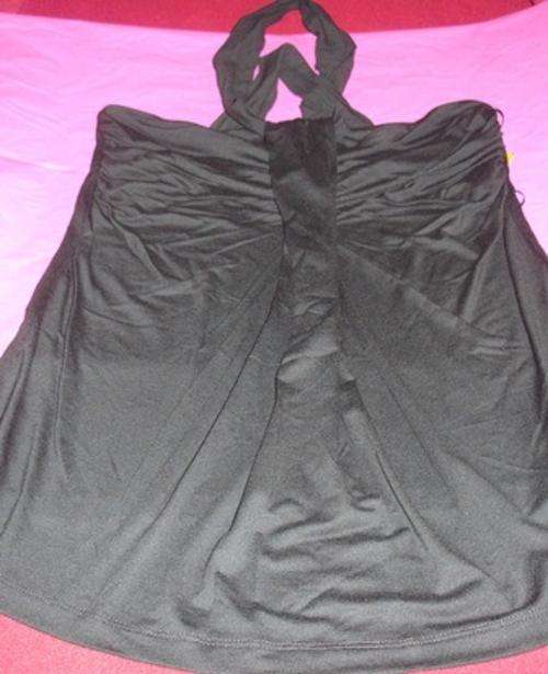 Elegant Black Halter Neck Top (Size 34/36)