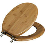 Bamboo toilet seat.