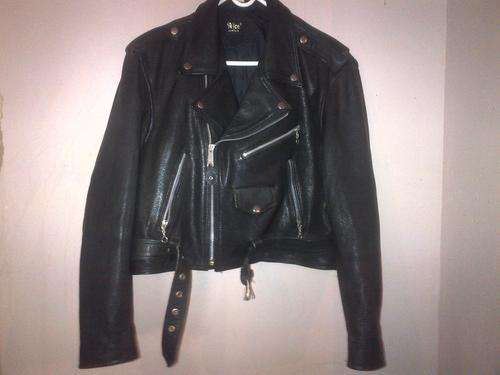 Retro original black pure leather Biker Jacket